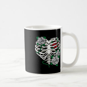 Mug Cage De Rib Avec Fleurs Halloween Xray Squelette C