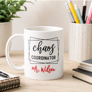 Mug Cahier du coordinateur de chaos – Citation drôle d