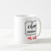 Mug Cahier du coordinateur de chaos – Citation drôle d (Devant droit)