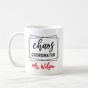 Mug Cahier du coordinateur de chaos – Citation drôle d