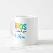 Mug Cahier du coordinateur de chaos – Citation drôle p (Devant gauche)