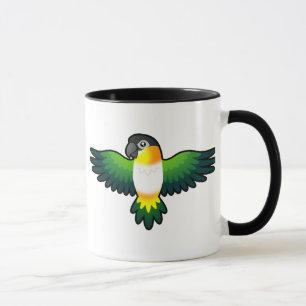 Mug Caïque/perruche/Pionus/perroquet de bande dessin