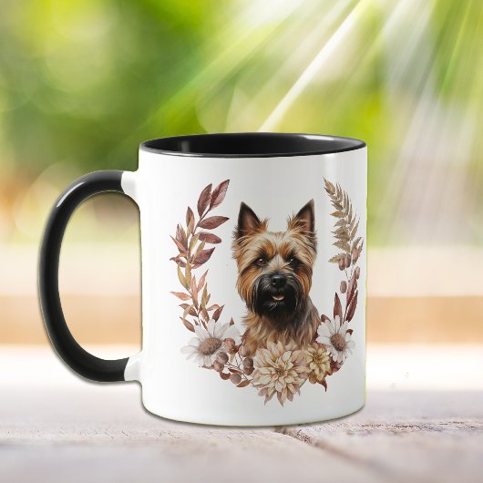 Mug Caire Terrier Dog Automne Wreath