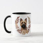 Mug Caire Terrier Dog Automne Wreath (Gauche)