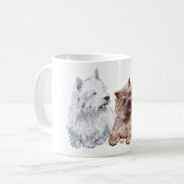 Mug Cairn Brown et terriers Westie (Devant gauche)