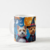 Mug Cairn Terrier Chiens Citrouille Halloween Funny (Devant gauche)