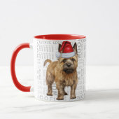 Mug Cairn Terrier Dog Père Noël sur Woof Arrière - pla (Gauche)