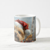 Mug Cairn Terrier Dog Roller Dessous de verre Noël (Devant droit)