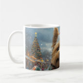 Mug Cairn Terrier Dog Roller Dessous de verre Noël (Gauche)