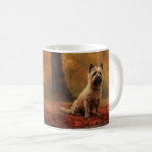Mug Cairn Terrier en automne Leaves automne Inspire (Devant droit)