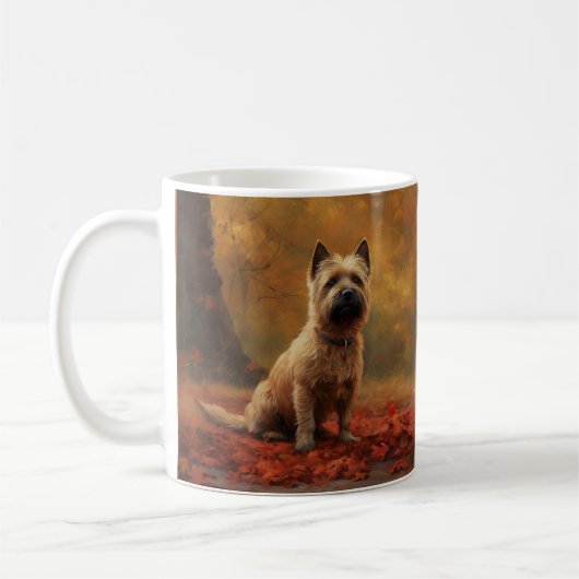 Mug Cairn Terrier en automne Leaves automne Inspire (Gauche)