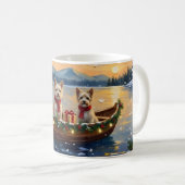 Mug Cairn Terrier Noël Bateau Fêtes (Devant droit)