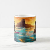 Mug Cairn Terrier Plage Surf Peinture (Centre)