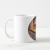 Mug Cairn Terrier près d'une cheminée confortable (Gauche)