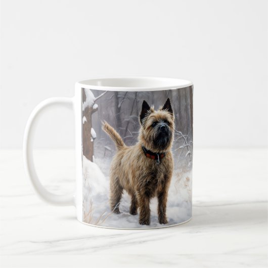 Mug Cairn Terrier Qu'Il Neige Noël (Gauche)