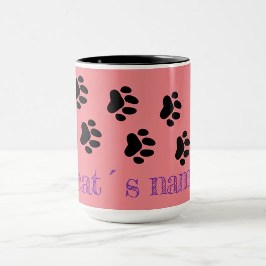 Mug Caisse de chat personnalisable (Centre)