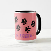 Mug Caisse de chat personnalisable (Devant droit)