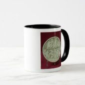 Mug Caisse de miroir dépeignant les scènes courtoises, (Devant droit)