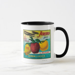 Mug Caisse LabelWatsonville, CA d'Apple de dirigeable