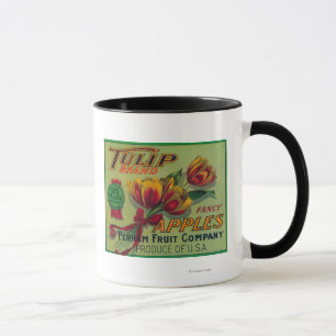 Mug Caisse LabelYakima, WA d'Apple de tulipe
