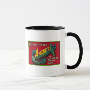 Mug Caisse LabelYakima, WA de poire d'Ancre
