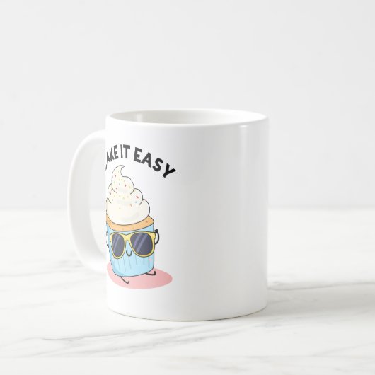 Mug Cake It Easy Funky Cupcake Pun (Devant gauche)