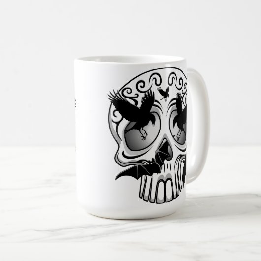 Mug Calaveras décoratives Halloween (Devant droit)