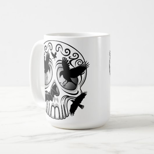 Mug Calaveras décoratives Halloween (Devant gauche)