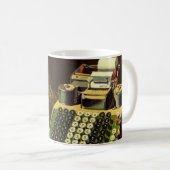 Mug Calculateur comptable Comptomètre vintage (Devant droit)