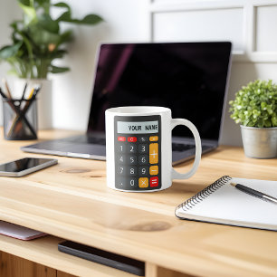 Mug Calculateur mathématique Nom personnalisé