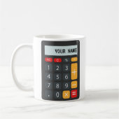 Mug Calculateur mathématique Nom personnalisé (Gauche)