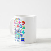 Mug Calculatrice de jour 2026 Conception de caractère  (Devant gauche)