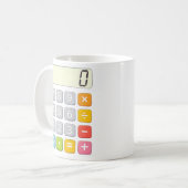 Mug Calculatrice de jour de nombre Conception mathémat (Devant gauche)