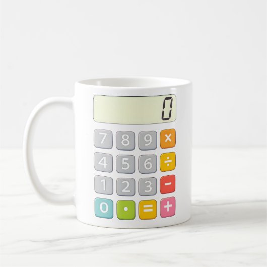 Mug Calculatrice de jour de nombre Conception mathémat (Gauche)