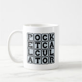 Mug Calculatrice de poche, outil de maths (Gauche)