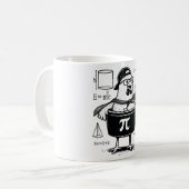 Mug Calculatrice drôle de poulet tenant un pot Prof de (Devant gauche)