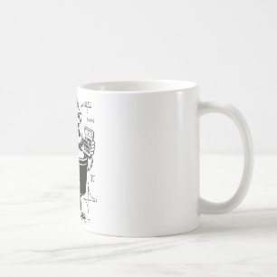 Mug Calculatrice drôle de poulet tenant un pot Prof de