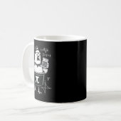 Mug Calculatrice drôle de poulet tenant un pot Prof de (Devant gauche)