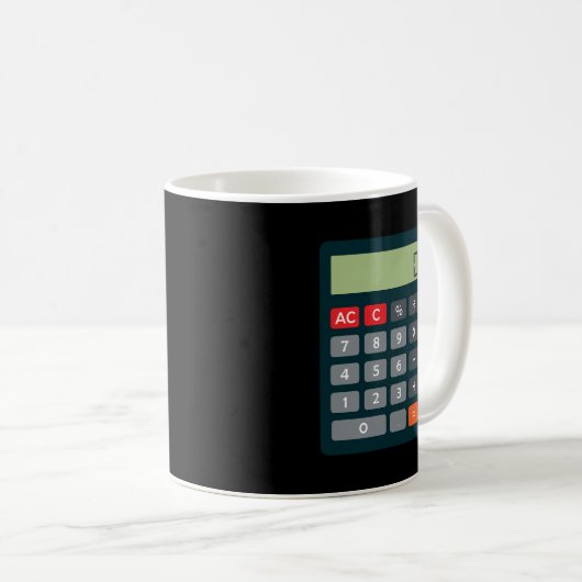 Mug Calculatrice mathématique de costume comptable (Devant droit)