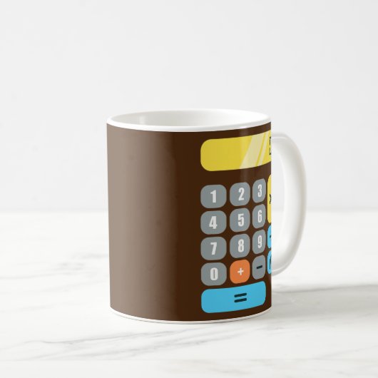 Mug Calculatrice mathématique Mathématiques Professeur (Devant droit)