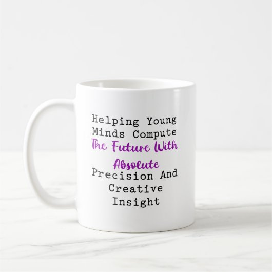 Mug Calculer la précision créative de l'avenir en math (Gauche)