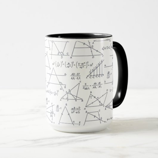 Mug Calculs mathématiques écrits illustrations (Devant droit)