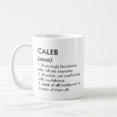 Mug Caleb name, Editable name, Custom name (Gauche)