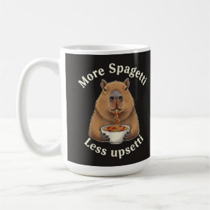 Mug Calembour de capybara drôle avec des spaghetti - P