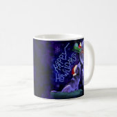 Mug Calembour drôle Howlidays heureux de loup de Noël (Devant droit)