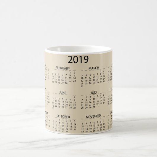 MUG CALENDRIER 2019 (Centre)