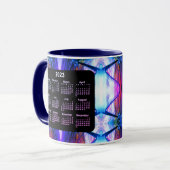 Mug Calendrier 2023 Artistique Miami Blue Neon par Jan (Devant gauche)