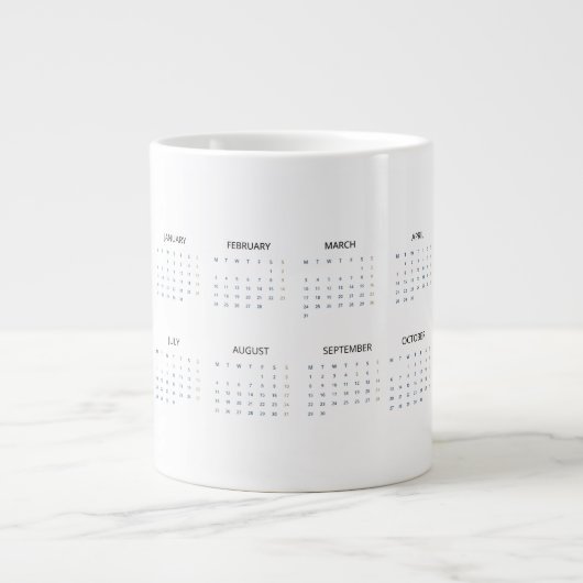 Mug Calendrier 2025 personnalisé avec photo et nom (Devant)