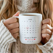Mug Calendrier Couple Anniversaire Saint-Valentin