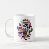 Mug Calendrier de football 2026 USA, Canada, Mexique (Gauche)